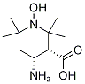 (3R,4R)-4-AMINO-1-OXYL-2,2,6,6-TETRAMETHYLPIPERIDINE-3-CARBOXYLIC ACID 구조식 이미지