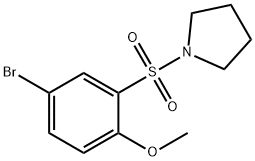 1-(5-BROMO-2-METHOXYBENZENESULPHONYL)PYRROLIDINE 구조식 이미지