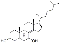 cholest-8(14)-ene-3,7-diol Structure