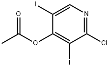 2-Chloro-3,5-diiodopyridine-4-yl=acetate Structure