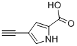 1H-Pyrrole-2-carboxylic acid, 4-ethynyl- (9CI) 구조식 이미지