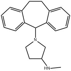 1-(10,11-Dihydro-5H-dibenzo(a,d)cyclohepten-5-yl)-3-(methylamino)pyrro lidine Structure