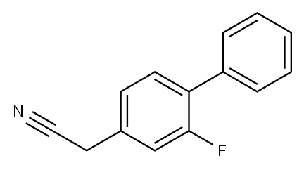 2-FLUORO-(1,1BIPHENYL)-4-ACETONITRILE Structure