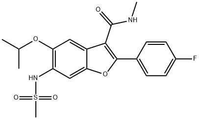 3-BenzofurancarboxaMide, 2-(4-fluorophenyl)-N-Methyl-5-(1-Methylethoxy)-6-[(Methylsulfonyl)aMino]- Structure