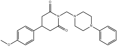 4-(4-methoxyphenyl)-1-[(4-phenylpiperazin-1-yl)methyl]piperidine-2,6-d ione 구조식 이미지
