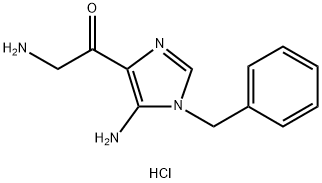 2-AMINO-1-[5-AMINO-1-(PHENYLMETHYL)-1H-IMIDAZOL-4-YL] ETHANONE 구조식 이미지