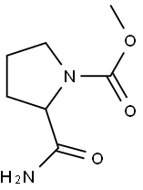 1-Pyrrolidinecarboxylicacid,2-(aminocarbonyl)-,methylester(9CI) Structure