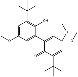 2-(2-hydroxy-5-methoxy-3-tert-butyl-phenyl)-4,4-dimethoxy-6-tert-butyl -cyclohexa-2,5-dien-1-one 구조식 이미지
