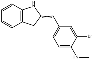 2-Bromo-4-(1H-indol-2(3H)-ylidenemethyl)-N-methylaniline Structure