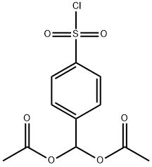 ACETIC ACID ACETOXY-(4-CHLOROSULFONYLPHENYL)METHYL ESTER Structure