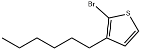 2-bromo-3-hexylthiophene 구조식 이미지