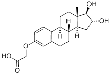 1,3,5[10]-ESTRATRIENE-3,16ALPHA,17BETA-TRIOL 3-CARBOXYMETHYL ETHER 구조식 이미지