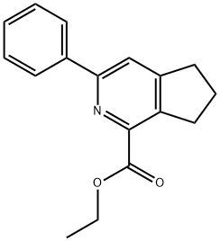 ETHYL 3-PHENYL-6,7-DIHYDRO-5H-CYCLOPENTA[C]PYRIDINE-1-CARBOXYLATE 구조식 이미지