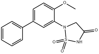 5-(4-Methoxy[1,1'-biphenyl]-3-yl)-1,2,5-thiadiazolidin-3-one 1,1-dioxide Structure