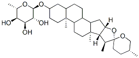 alpha-L-Mannopyranoside, (3beta,5alpha,25R)-spirostan-3-yl 6-deoxy- 구조식 이미지