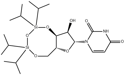 3',5'-O-(1,1,3,3-Tetraisopropyl-1,3-disiloxanediyl)uridine 구조식 이미지