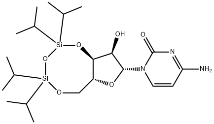 (+)-3',5'-O-(1,1,3,3-Tetraisopropyl-1,3-disiloxanediyl)cytidine 구조식 이미지