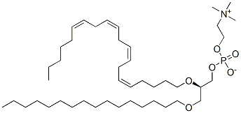 1-O-hexadecyl-2-arachidonyl-sn-glycero-3-phosphocholine 구조식 이미지