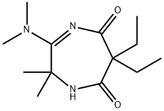 3-(Dimethylamino)-6,6-diethyl-2,2-dimethyl-1H-1,4-diazepine-5,7(2H,6H)-dione 구조식 이미지