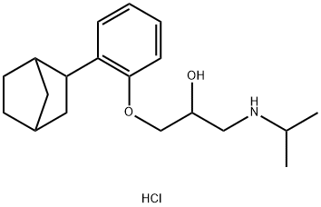 [3-(2-bicyclo[2.2.1]hept-2-ylphenoxy)-2-hydroxypropyl]isopropylammonium chloride 구조식 이미지