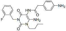 Benzeneacetamide,  4-amino-N-[6-amino-1-butyl-3-[(2-fluorophenyl)methyl]-1,2,3,4-tetrahydro-2,4-dioxo-5-pyrimidinyl]- 구조식 이미지