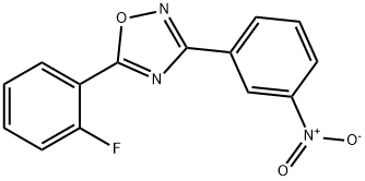 5-(2-Fluorophenyl)-3-(3-nitrophenyl)-1,2,4-oxadiazole 구조식 이미지