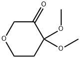 2H-Pyran-3(4H)-one,dihydro-4,4-dimethoxy-(9CI) 구조식 이미지