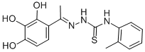 Hydrazinecarbothioamide, N-(2-methylphenyl)-2-(1-(2,3,4-trihydroxyphen yl)ethylidene)- 구조식 이미지