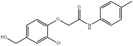 2-[2-chloro-4-(hydroxymethyl)phenoxy]-N-(4-methylphenyl)acetamide 구조식 이미지