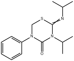 4H-1,3,5-Thiadiazin-4-one, tetrahydro-3-(1-Methylethyl)-2-[(1-Methylethyl)iMino]-5-phenyl- 구조식 이미지