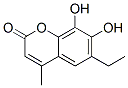 2H-1-Benzopyran-2-one, 6-ethyl-7,8-dihydroxy-4-methyl- (9CI) Structure