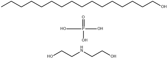 1-Hexadecanol, phosphate, compd. with 2,2'-iminobis[ethanol] (1:1) 구조식 이미지