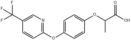 2-(4-((5-(트리플루오로메틸)-2-피리디닐)옥시)페녹시)-프로판 산 구조식 이미지