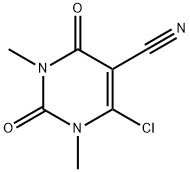 6-CHLORO-1,3-DIMETHYL-2,4-DIOXO-1,2,3,4-TETRAHYDROPYRIMIDINE-5-CARBONITRILE 구조식 이미지