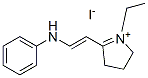 5-(2-anilinovinyl)-1-ethyl-3,4-dihydro-2H-pyrrolium iodide 구조식 이미지