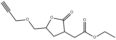 2-Oxo-5-(2-propynyloxymethyl)tetrahydro-3-furanacetic acid ethyl ester Structure