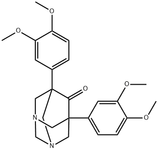 1,5-Bis(3,4-dimethoxyphenyl)-3,7-diazaadamantan-9-one Structure