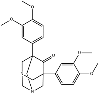 1,5-비스(3,4-디메톡시페닐)-3,7-디아자아다만탄-9-온 구조식 이미지