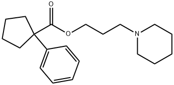 1-페닐시클로펜탄카르복실산3-피페리디노프로필에스테르 구조식 이미지