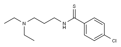 p-Chloro-N-(3-diethylaminopropyl)benzothioamide Structure