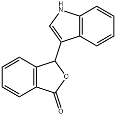 3-(1H-indol-3-yl)-3H-isobenzofuran-1-one 구조식 이미지