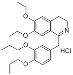 3,4-Dihydro-6,7-diethoxy-1-((3,4-dipropoxyphenyl)methyl)isoquinoline h ydrochloride Structure