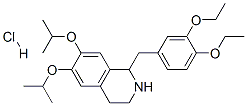 1-[(3,4-diethoxyphenyl)methyl]-6,7-dipropan-2-yloxy-1,2,3,4-tetrahydro isoquinoline hydrochloride 구조식 이미지