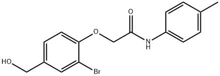 2-[2-BROMO-4-(HYDROXYMETHYL)PHENOXY]-N-(4-METHYLPHENYL)-ACETAMIDE 구조식 이미지