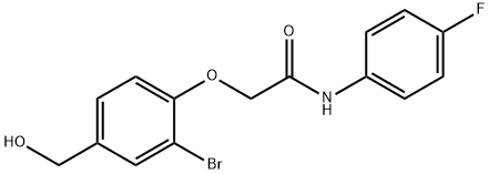 2-[2-BROMO-4-(HYDROXYMETHYL)PHENOXY]-N-(4-FLUOROPHENYL)-ACETAMIDE Structure