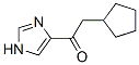 2-Cyclopentyl-1-(1H-imidazol-4-yl)ethanone Structure