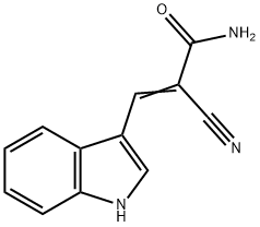 2-cyano-3-indol-3-yl-acrylic acid amide Structure