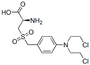 3-[[[4-[Bis(2-chloroethyl)amino]phenyl]methyl]sulfonyl]-L-alanine Structure