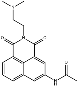 N-[2-(디메틸아미노)에틸]-3-(아세틸아미노)-1,8-나프탈렌디카르비미드 구조식 이미지