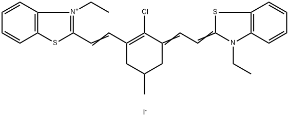 2-[(E)-2-(2-CHLORO-3-((E)-2-[3-ETHYL-1,3-BENZOTHIAZOL-2(3H)-YLIDENE]ETHYLIDENE)-5-METHYL-1-CYCLOHEXEN-1-YL)ETHENYL]-3-ETHYL-1,3-BENZOTHIAZOL-3-IUM IODIDE Structure